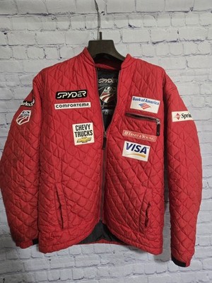 Men s Vintage Spyder US Ski Team Thinsulate Full Zip Jacket Quilted With Patches
