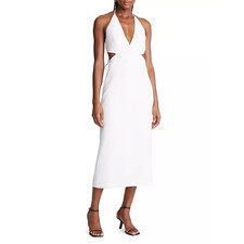 Halston Cutout Ivory Kailey Dress Size 4