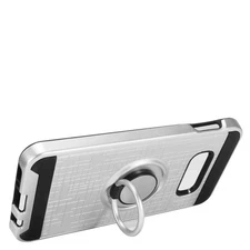 GSA Brushed Hybrid Case Ring Stand for Samsung Galaxy S10e (5.8") Silver