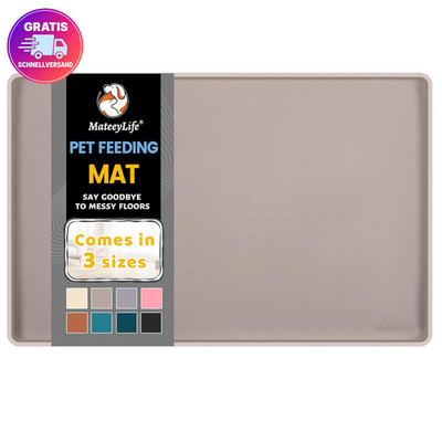 Napfunterlage MateeyLife Hunde Katzen Silikonmatte 45 x 30 cm Futtermatte Groß