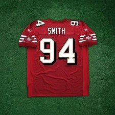 Justin Smith Reebok San Francisco 49ers NFL Authentic On-Field EQT Red Jersey