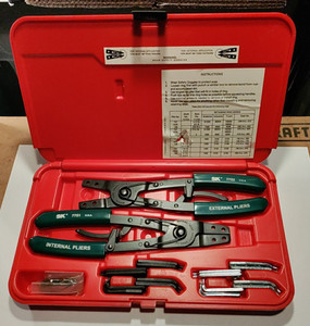 (LN) S-K USA Snap Ring Plier Set,Internal & External 7751-7752 Handles & Parts