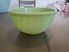 Vintage 6” Anchor Hocking Fire King Swirl Jadeite Green Mixing Bowl Ovenware HTF