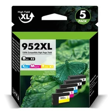 5 Pack 952XL Ink Cartridges for HP OfficeJet Pro 8710 7740 8715 8702 8210 8716
