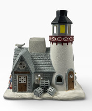 OBO 🕯️💡🏠  PARTYLITE Ceramic Cottage Tealight Votive Candle Candlelight Holder