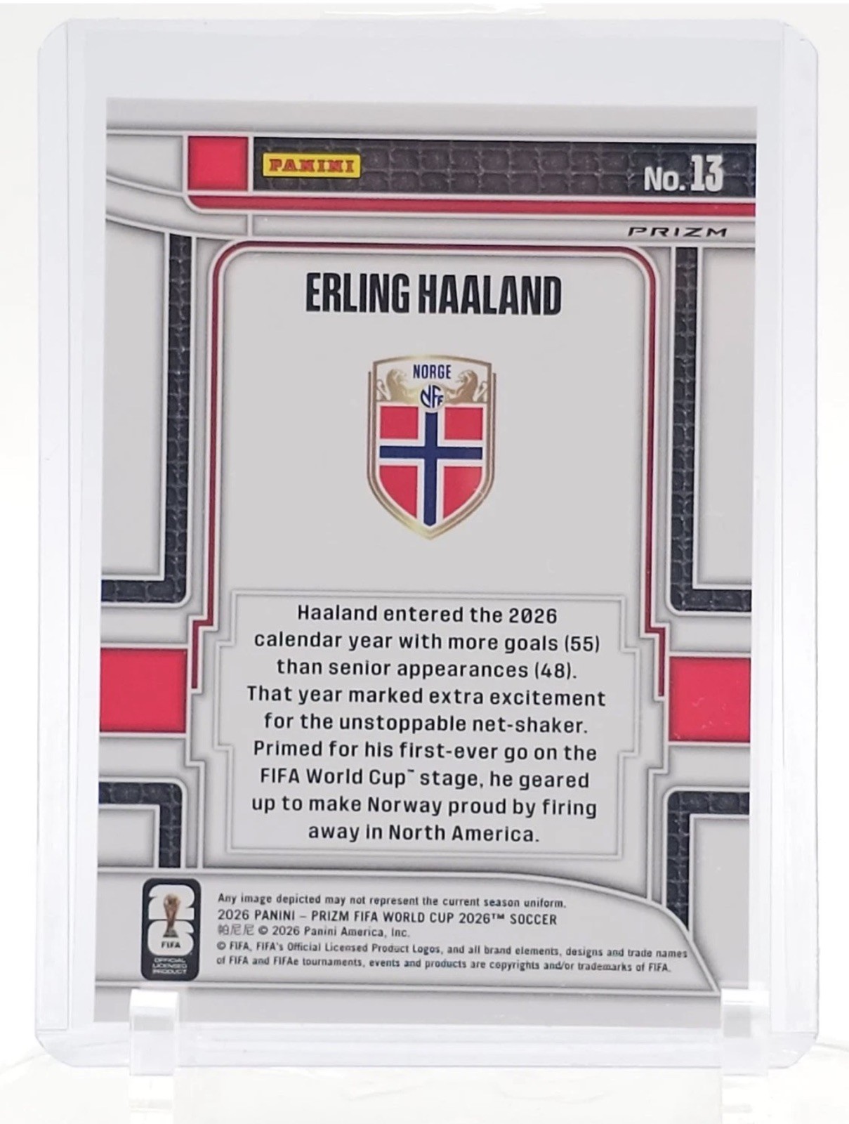 ERLING HAALAND 2026 PANINI PRIZM FIFA WORLD CUP SCORERS SILVER #13 NORWAY Q8072 view 2