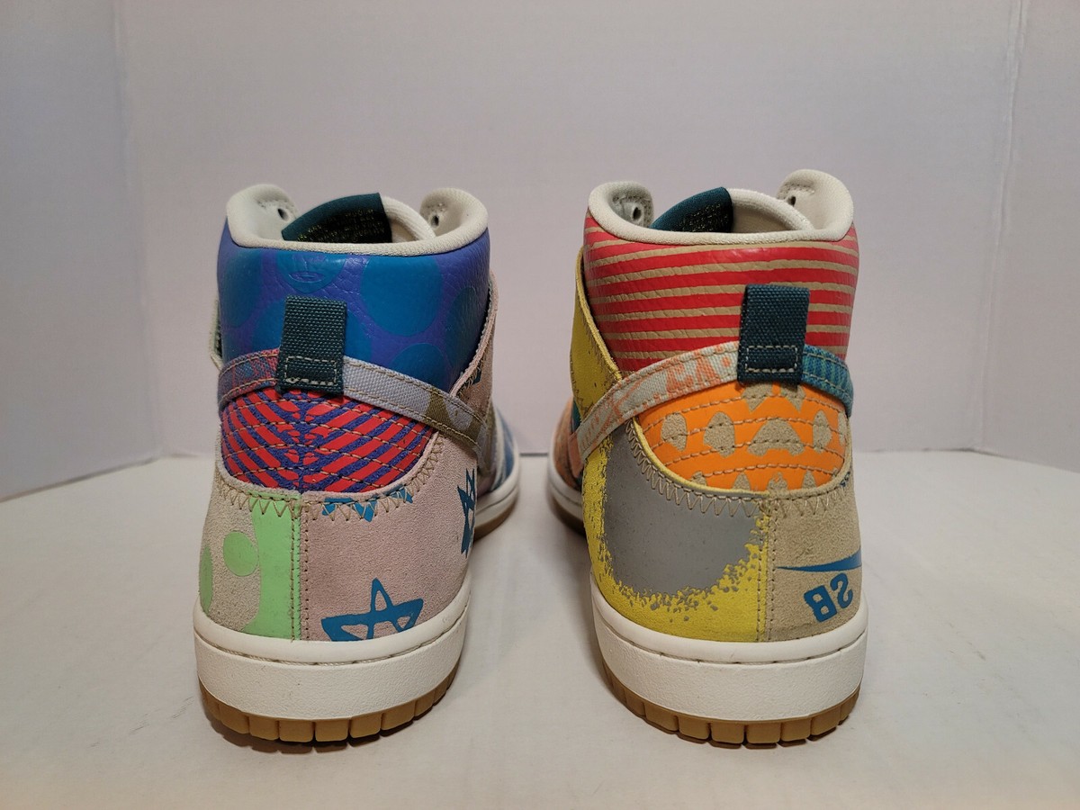 Nike SB Zoom Dunk High Thomas Campbell 'WHAT THE' (918321 Nike SB Zoom Dunk High Thomas Campbell 'WHAT THE' (918321