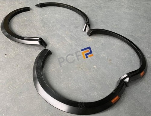 For 2021-2024 Ford F-150 F150 With LED Wide body Wheel Eyebrow Arc Black 4pcs - Picture 8 of 12