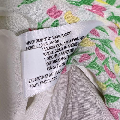 Rixo Target Women’s Maxi Dress 24W/26W White Green Floral Bell Sleeve V-Neck New - Picture 4 of 4