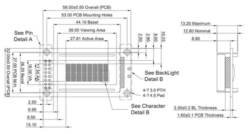 Yellow IIC/I2C/TWI Serial 8x2 Character LCD Display Module for Arduino with Wire - Picture 3 of 3