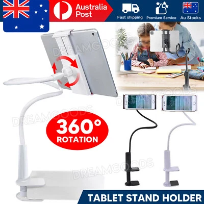 Mobile Phone Flexible 360° Clip Mount Stand Holder Bed Desktop Bracket Clamp AU - image 1 of 4
