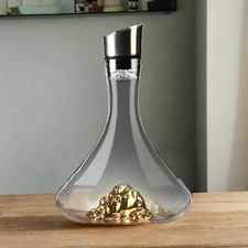 Stainless Steel Pourer Red Wine Carafe with Aerator Filter Glass Luxury Wine