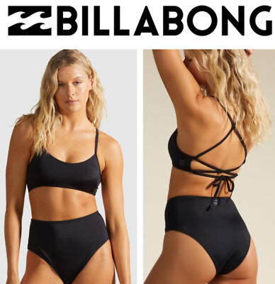 BNWT BILLABONG A DIV LACE UP TRILET TOP & MEDIUM BOTTOMS (MED) RRP $152