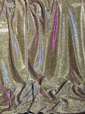 1 MTR AntiqueGold Sparkly Glitter Stretch Moonlight Fabric 58?wid Dress Backdrop