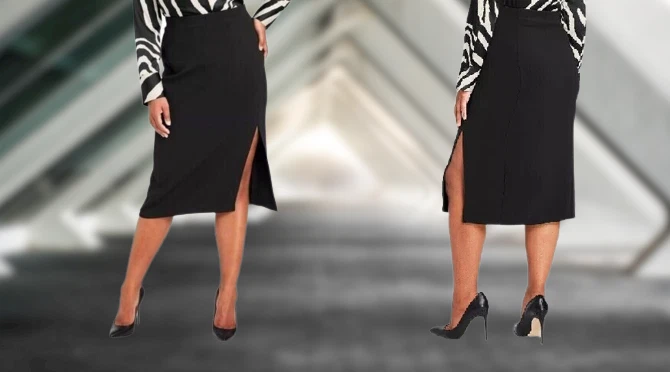 High slit pencil skirt cheap