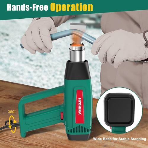 HYCHIKA Professional Heat Gun, 60℃- 600℃ Stepless Variable Temp, 1800W - Picture 3 of 5