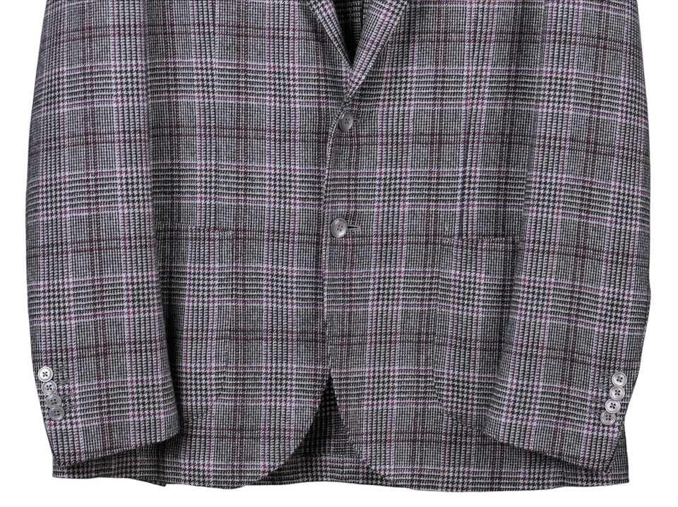Blazer Jack LBM 1911 Luigi Bianchi Gris Cuadros Franela Lana SIN FORRO G2U Foto 4 de 4