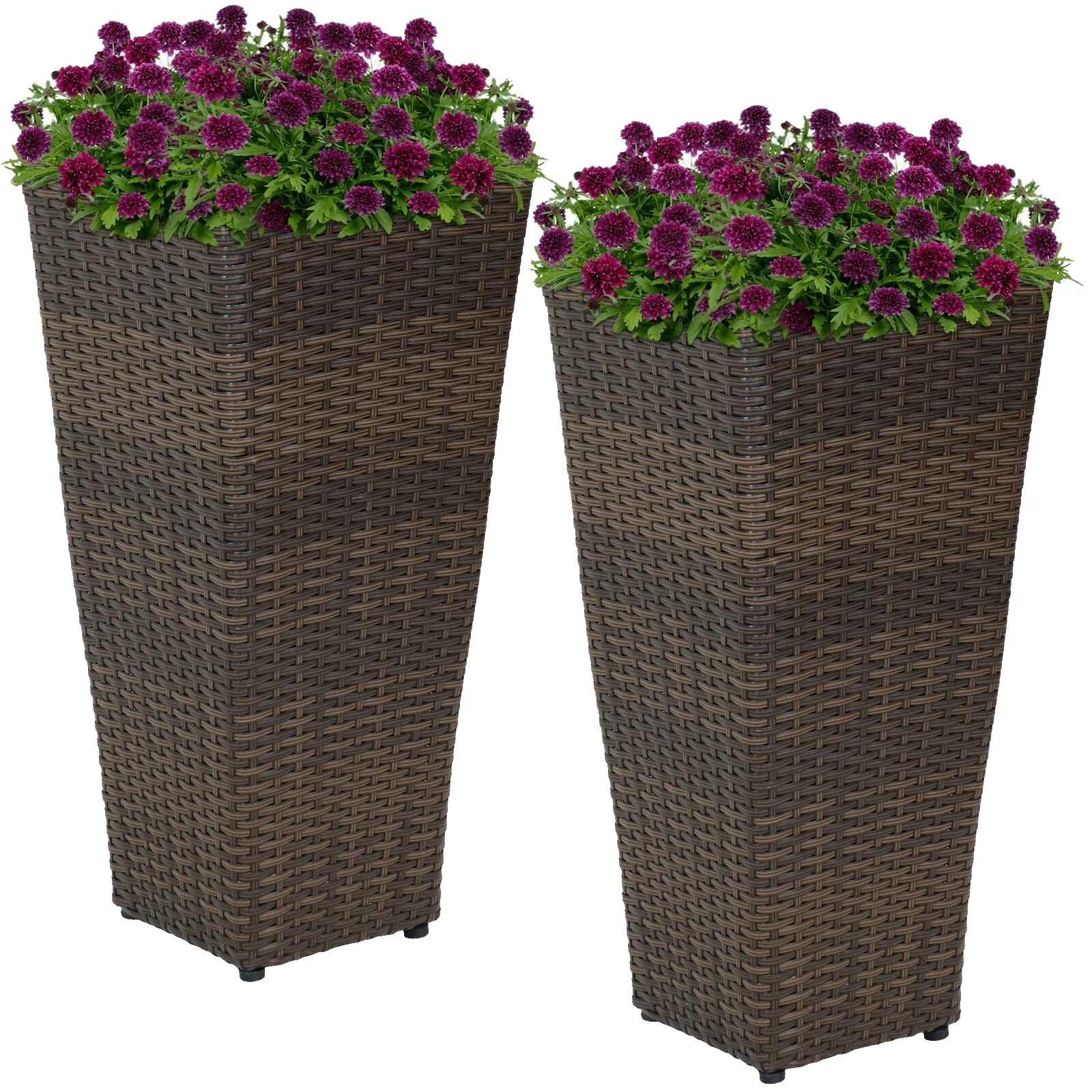 Rattan Brown Plant Baskets, Pots, Window Boxes & Saucers