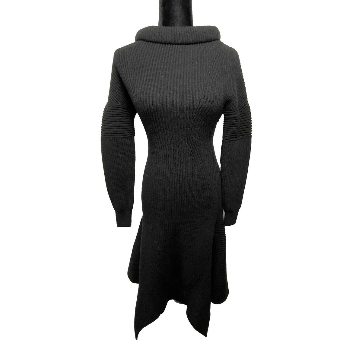 ワンピース ALEXANDER MCQUEEN Ribbed knit dress Black  798352Q1BAQ Alexander Mcqueen Black Ribbed knit dress for Women Online