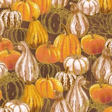 Robert Kaufman - Autumn Fields - Gourds - Spice, Fabric by the Yard