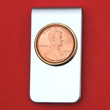 US Year 1943 2020 Lincoln 1 Cent Coin Stainless Steel Money Clip - Lucky Penny