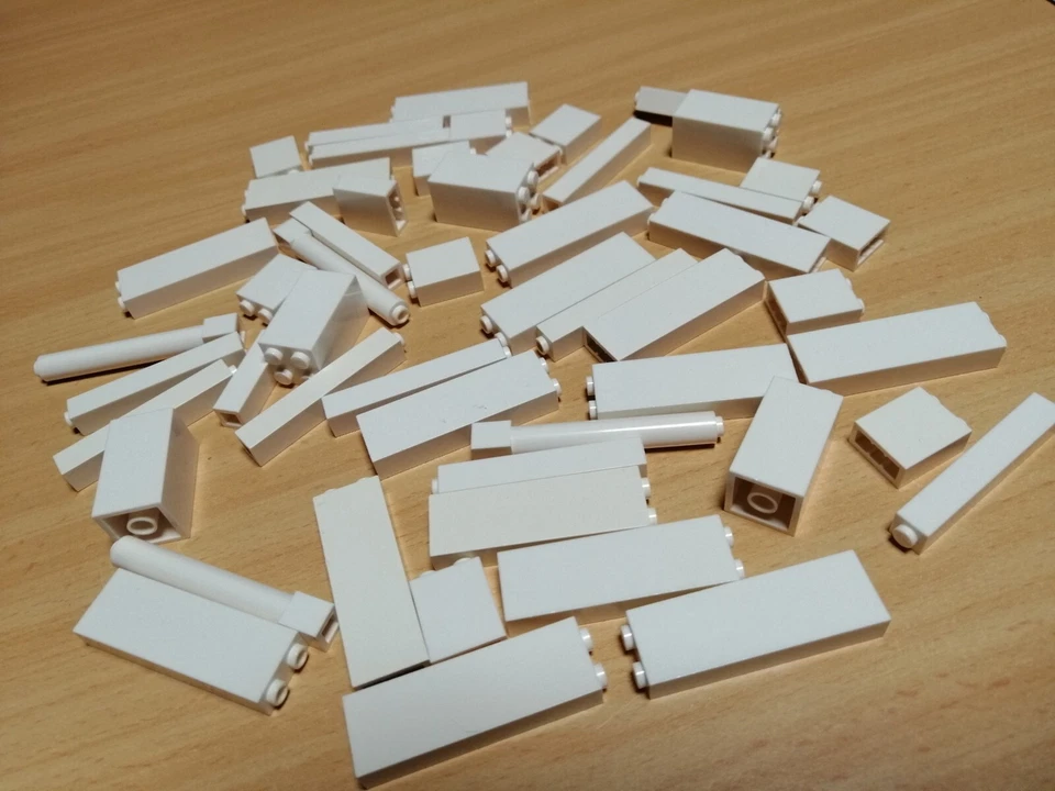 LEGO 50 Stück Säulensteine Paneele Wandsteine weiß / Konvolut Sammlung - Bild 4 von 4