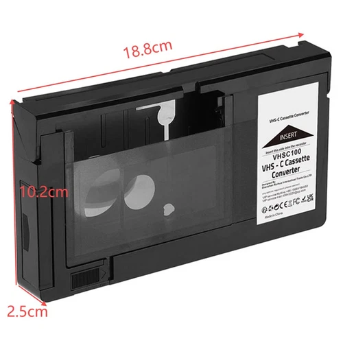PRO VHS to VHSC Tape Converter Player VHS-C VHS-C Cassette VCR Motorized Adapter - Picture 3 of 12