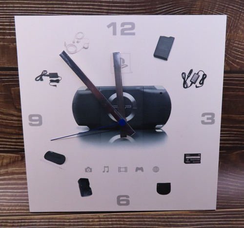 PSP WALL CLOCK 12x12 PlayStation portable system and accessories clock RARE Sony