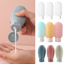 3Pcs Silicone Bottles Travel Cosmetics Portable Containers Shampoo Lotion Tube