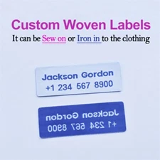 Custom Woven Labels Name Brand Sew On Iron In Custom Cotton Clothes Labels Tags