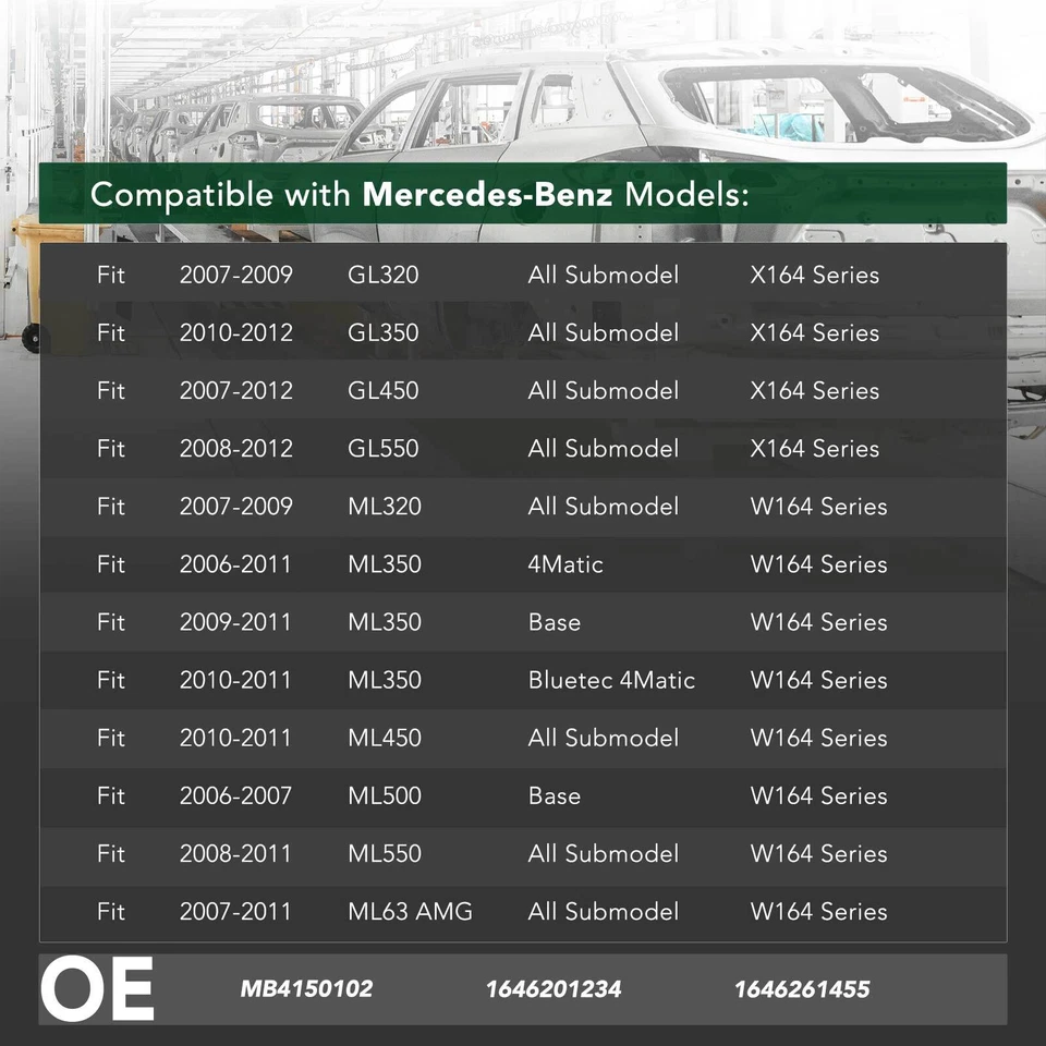 Barra de impacto de refuerzo de parachoques delantero para Mercedes-Benz X164 W164 GL320 aluminio Foto 2 de 4