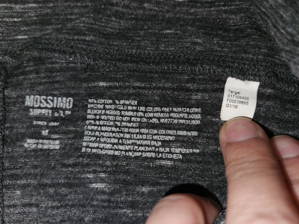 Leggings grises para mujer Mossimo Supply Co talla mediana algodón spandex Foto 3 de 4