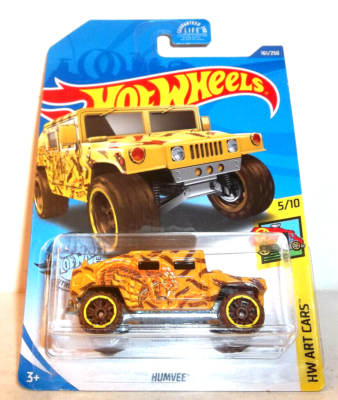 2020 HOT WHEELS HW ART CARS 5/10 YELLOW HUMVEE HW #161/250 | eBay