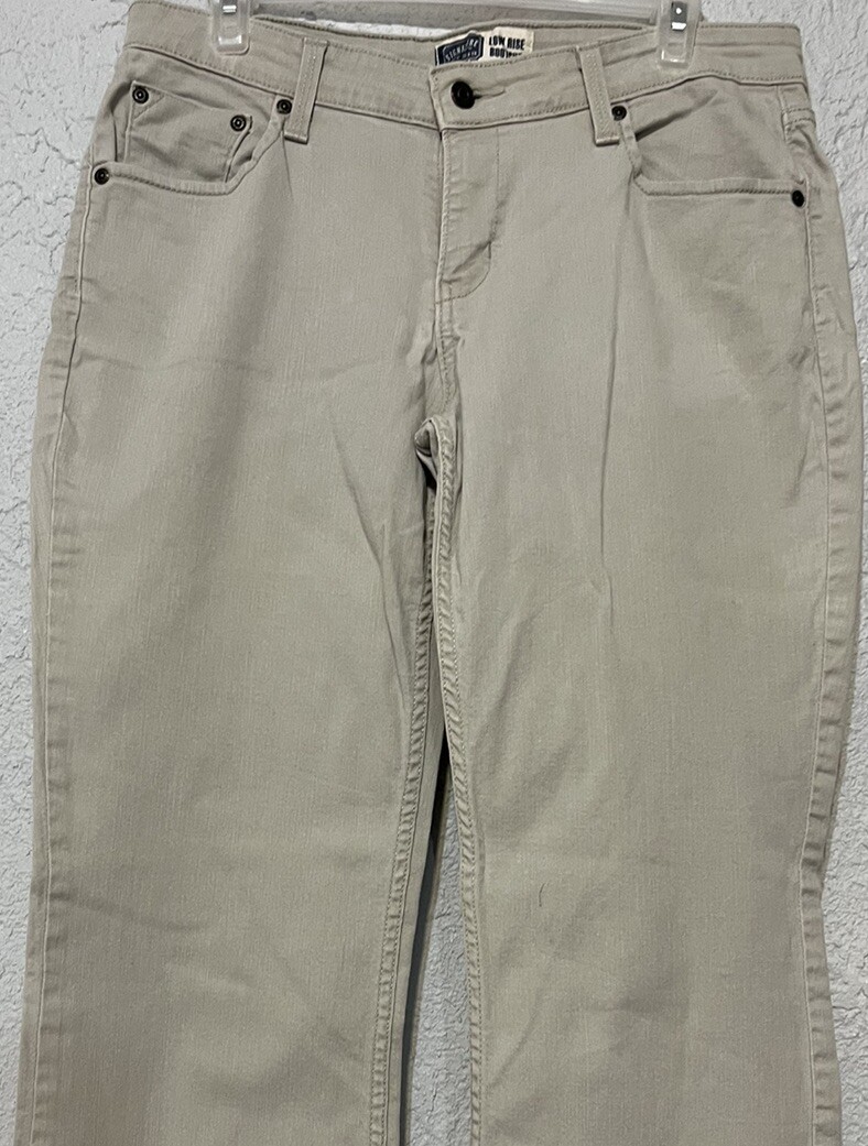 Levi Strauss Signature Jeans Womens 10 Long Beige Low Rise Denim - Main Image