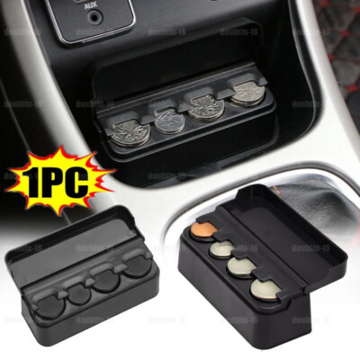 Car Coin Box Interior Holder Coin Change Storage Holder Case Container Organizer