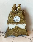 Beautiful Antique Gold Marble Wire Pendulum - Works