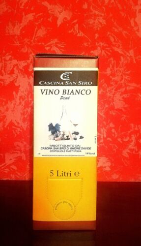 BAG IN BOX CHARDONNAY 5lt &#034;vino bianco Donè&#034;- Cascina San Siro