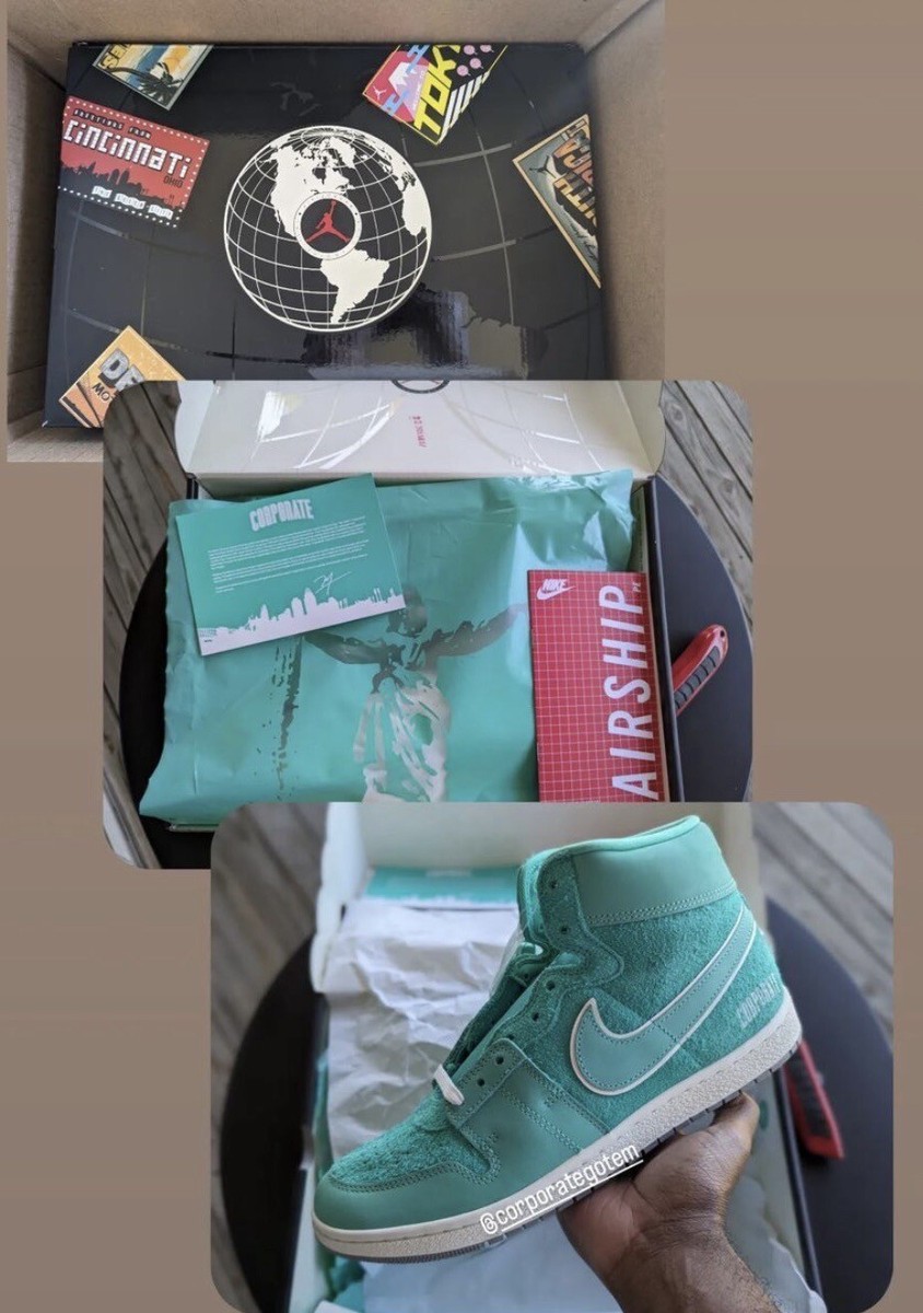 Corporate Got 'Em x Jordan Air Ship PE SP Light Menta | Mens