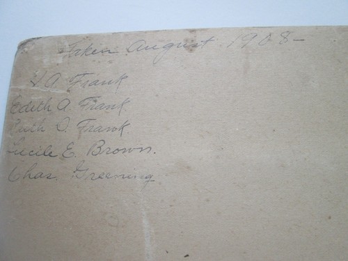 TARJETA DE GABINETE ANTIGUA; FOTÓGRAFO SIN NOMBRE; 1908 FAMILIA PLUS, HOGAR, CABALLOS++ - Imagen 4 de 4