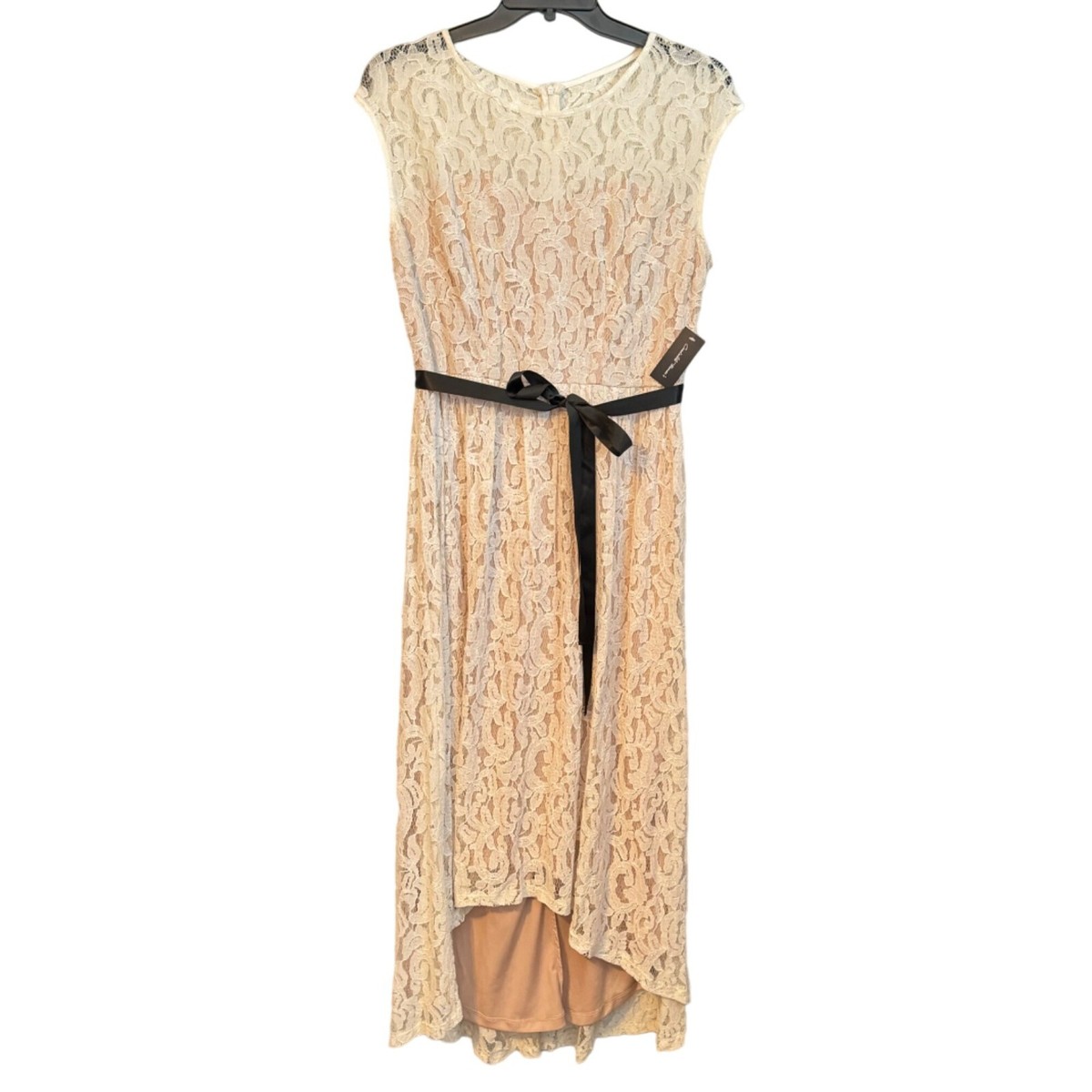 candalite lace dress Candalite Women's Gray Sequin Lace Dress Size PM. (B.071)