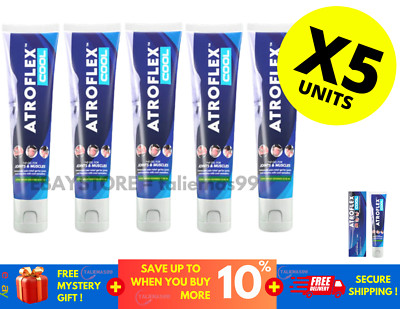ATROFLEX GEL Extra Virgin Ozonated Olive Oil or knee & Muscle 100ML  ( X 5 )