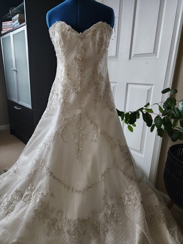 Wedding Dress-Sottero and Midgley-Sz.18-Ivory Pweter Accent - Picture 7 of 24