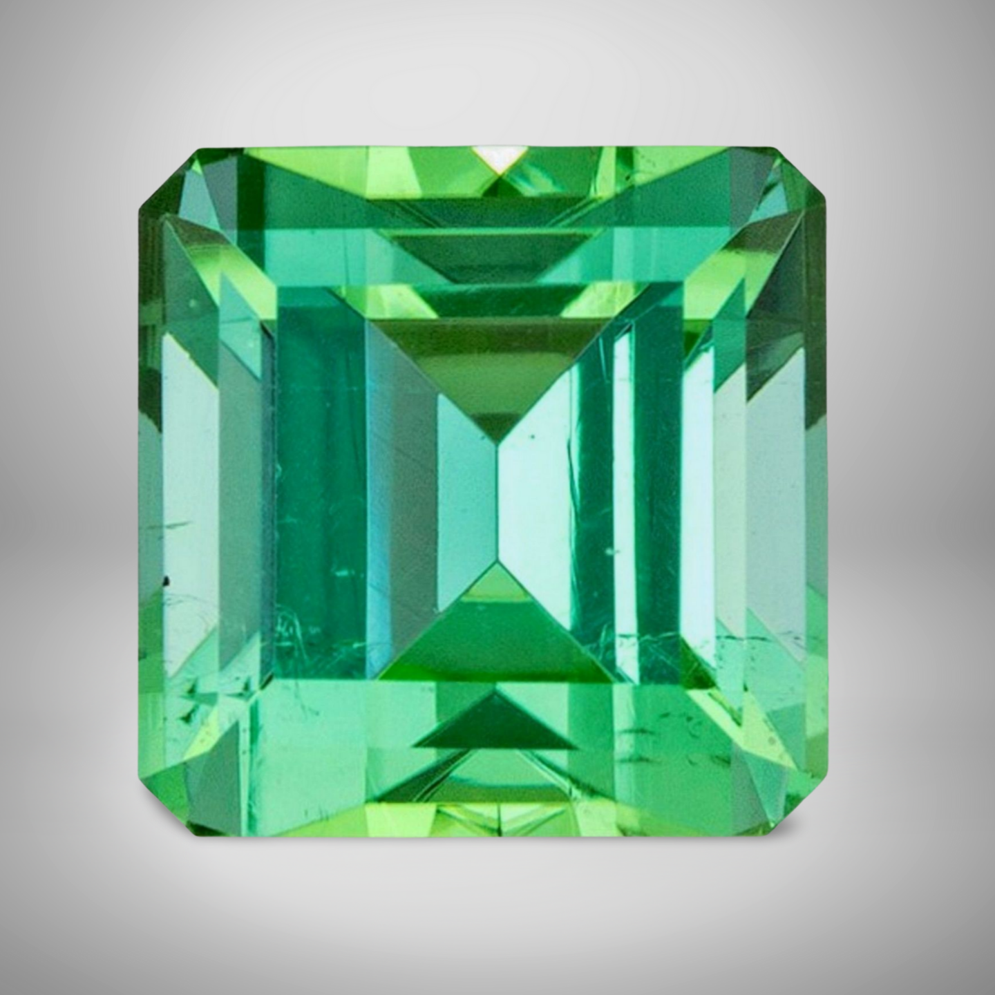 Green Tourmaline Asscher Cut Gemstone 0.61 Cts - 5 mm AAA+ Precious Jewelry Gem