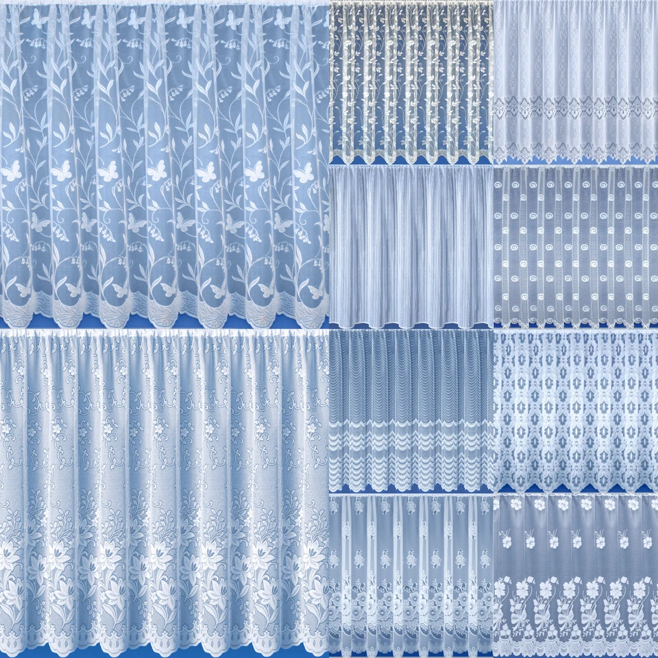 Modern & Traditional Quality White Lace Net Window Curtains - Sold By The Metre - Image 2 of 4