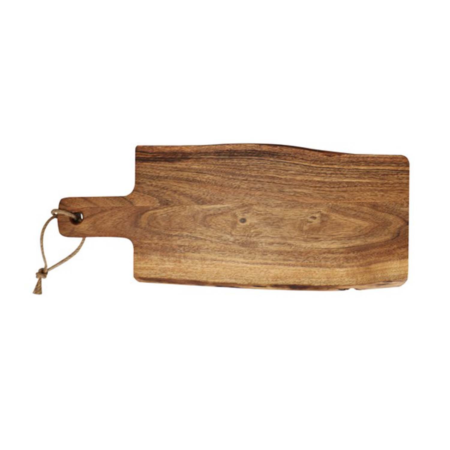 Acacia Wood Serving Board with Handle Rustic Serving Tray 50x20cm Server Board