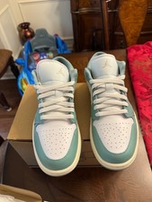 Brand New Women Air Jordan 1 Low Green/White ...