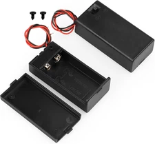 2PACK 9V Battery Holder with Switch,9 Volt Battery Holder with Leads，Widely Used