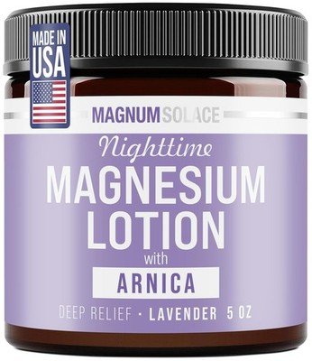 Magnum Solace Nighttime Magnesium Lotion Arnica Soothing Relaxing Sleep Cream