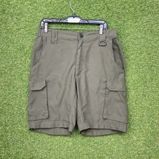 Boy Scouts Of America Mens Small Relaxed Olive Green Chino Shorts Made In USA