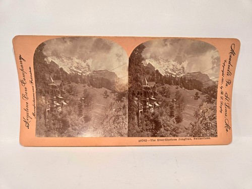 1904 Stereoview Card Meadville, Pa. #10762 Ever-Glorious Jungfrau, Schweiz